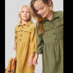 Zara Shirt Dress With Pockets Size 11-12